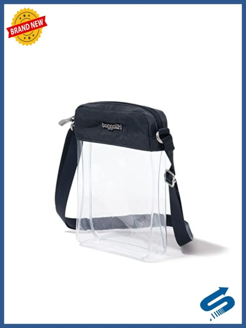 Clear PVC Crossbody Bag with Adjustable Strap